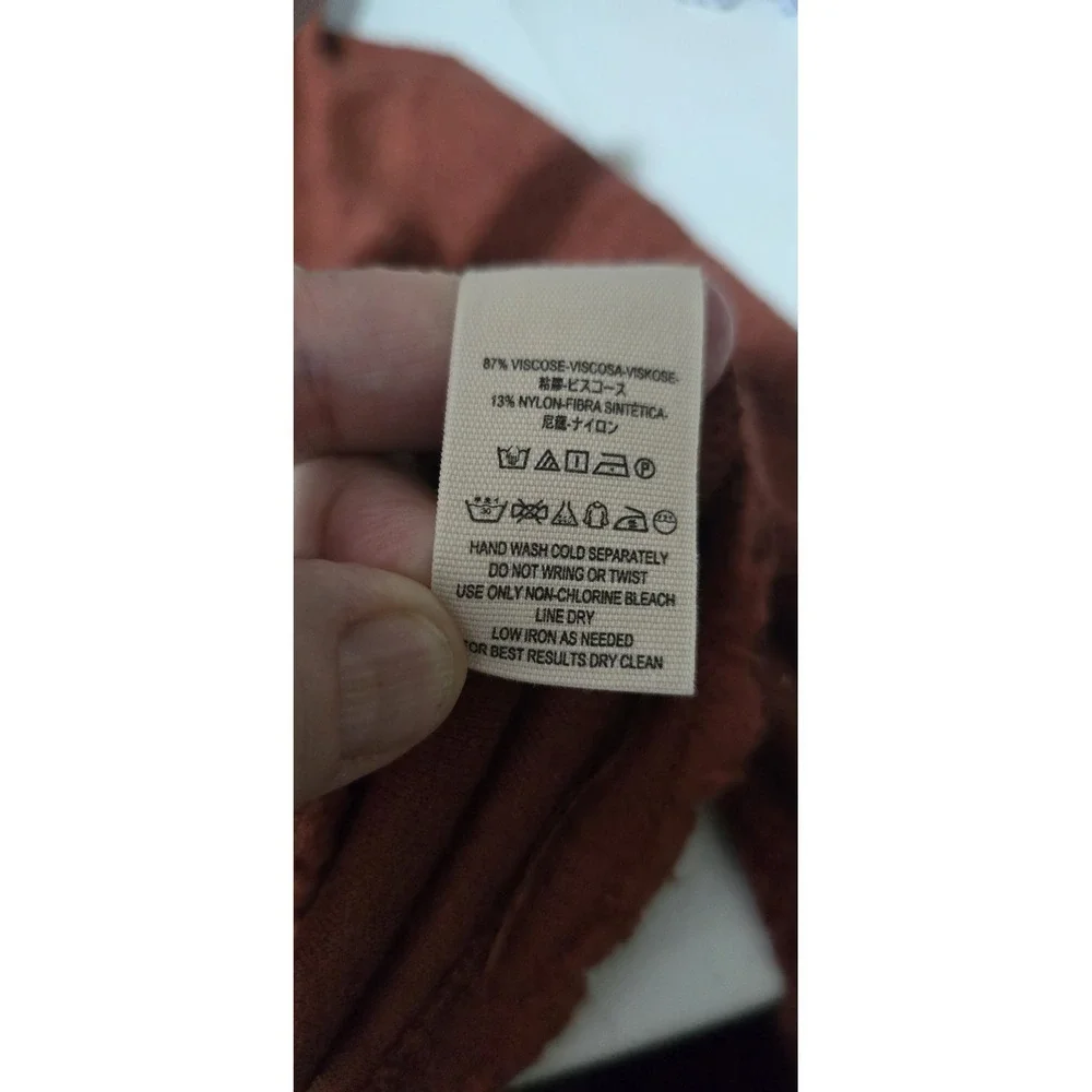Free People Emma Henley XS Bell Sleeve‎ Rust Boho